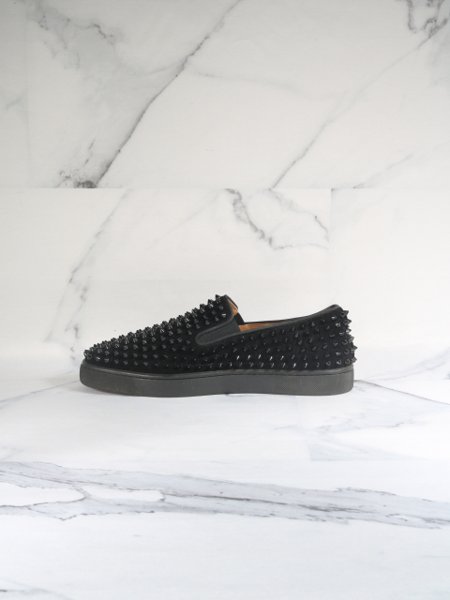 Tênis Slip On Christian Louboutin Roller Spikes Preto | Zivē Club