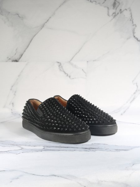 Tênis Slip On Christian Louboutin Roller Spikes Preto | Zivē Club