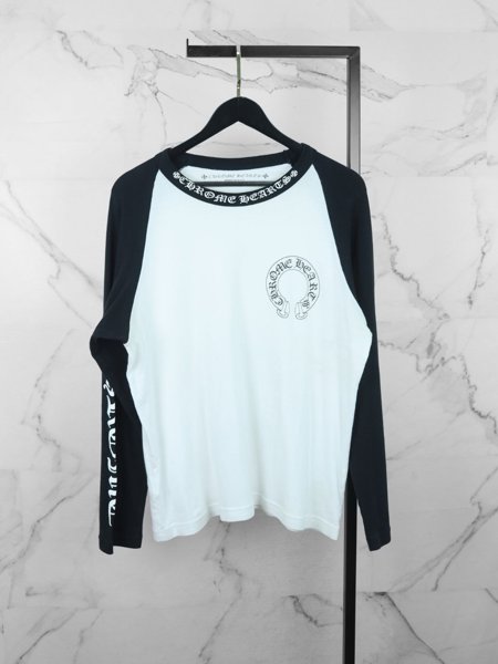 Camiseta Chrome Hearts Manga Longa Logo Branca/Preta | Zivē Club