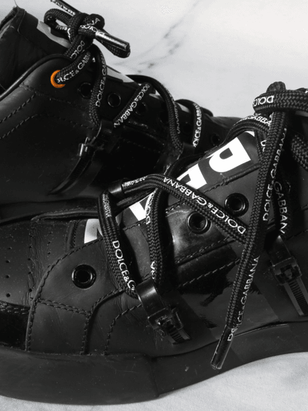 DOLCE & GABBANA ブラックヘッドバンド Tênis Dolce & Gabbana Portofino Preto | Zivē Club