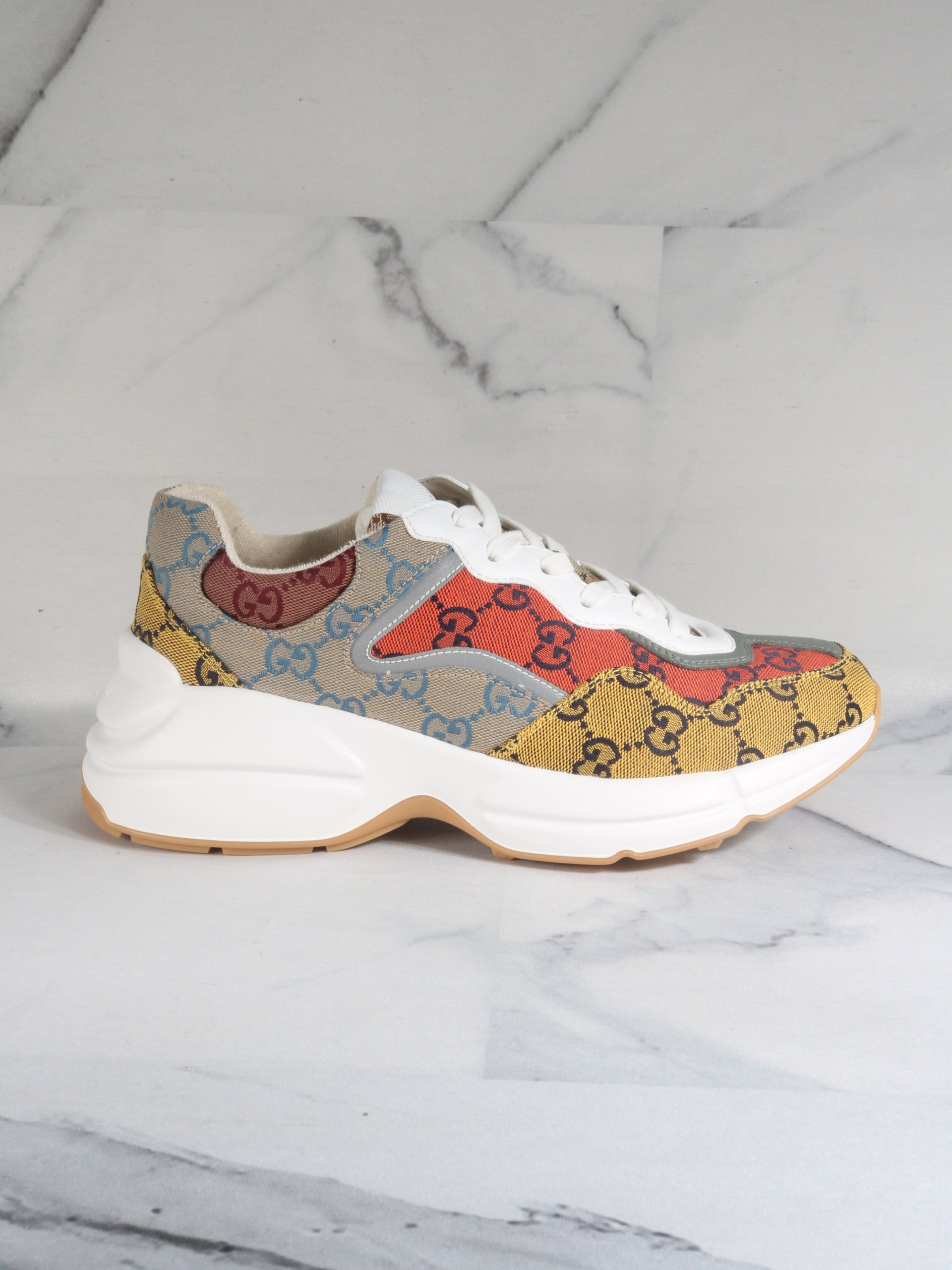 Tênis Gucci Rhyton GG Multi Orange | Zivē Club