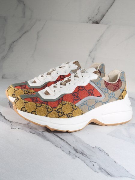 Tênis Gucci Rhyton GG Multi Orange | Zivē Club