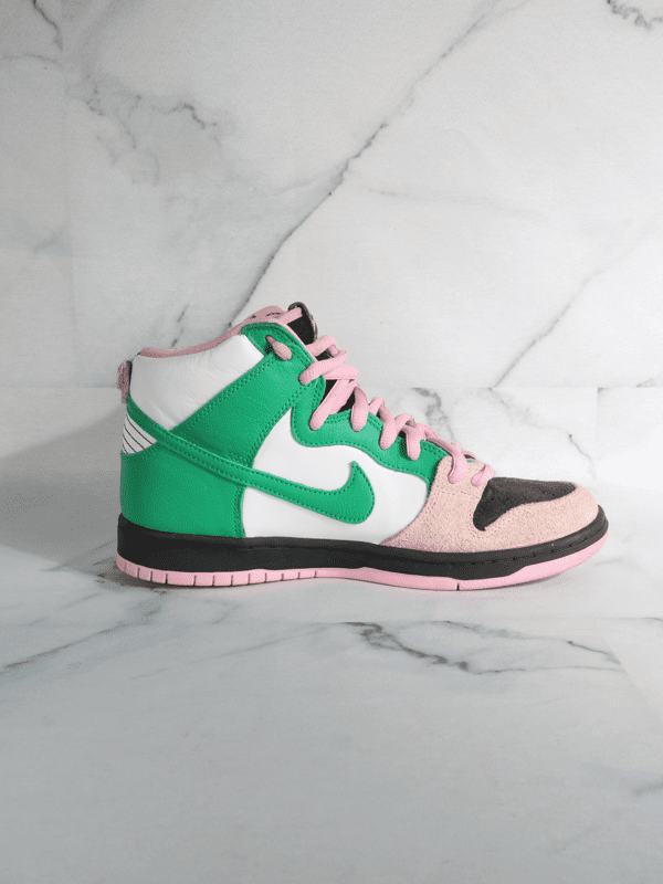Tênis Nike Dunk High SB Invert Celtics Verde/Preto/Rosa | Zivē Club