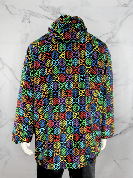 Casaco Gucci Corta-Vento Psychedelic Monogram Preto | Zivē Club