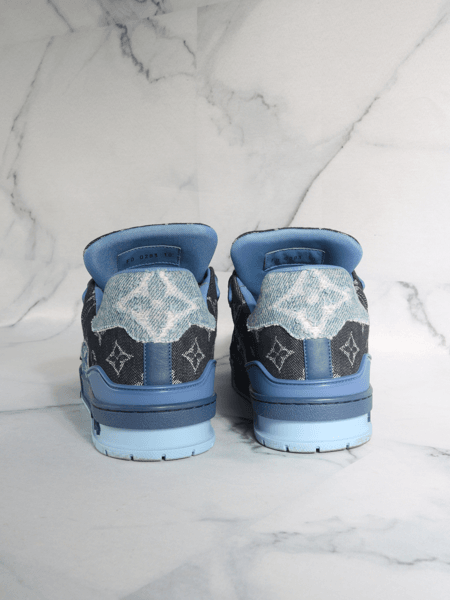 Tênis Louis Vuitton Trainer Jeans Azul | Zivē Club