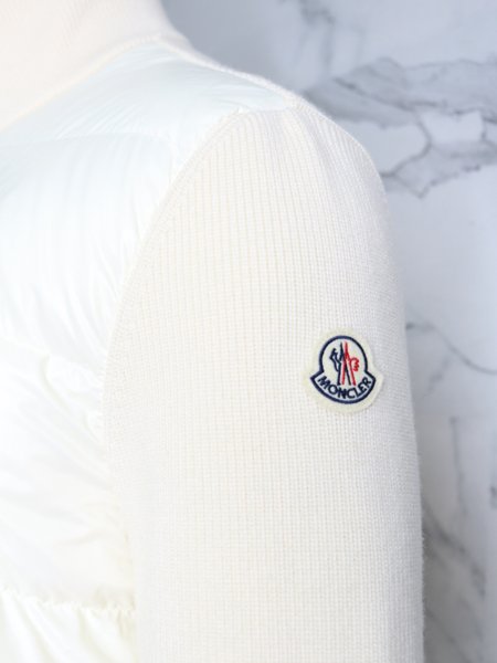 Jaqueta Moncler Cardigan Tricot Bege | Zivē Club
