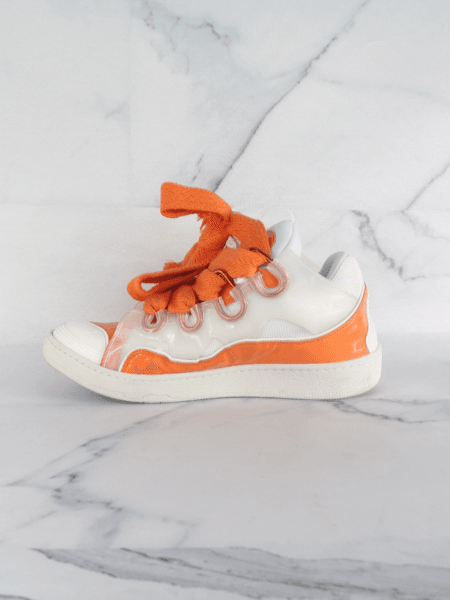 Tênis Lanvin Curb Laranja/Branco | Zivē Club