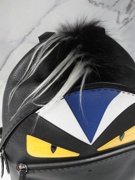 Mochila Fendi Bad Bugs Preta Ziv Club