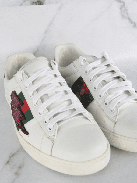 Tenis Gucci Ace Lightning Bolt Branco Ziv Club