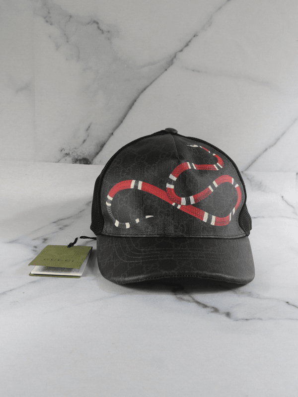 Boné Gucci Kingsnake Print GG Supreme Baseball | Zivē Club