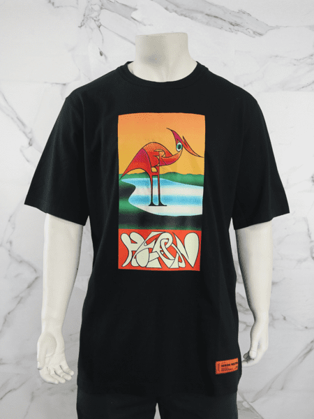 Camiseta Heron Preston Abstract Heron Print Preta Ziv Club