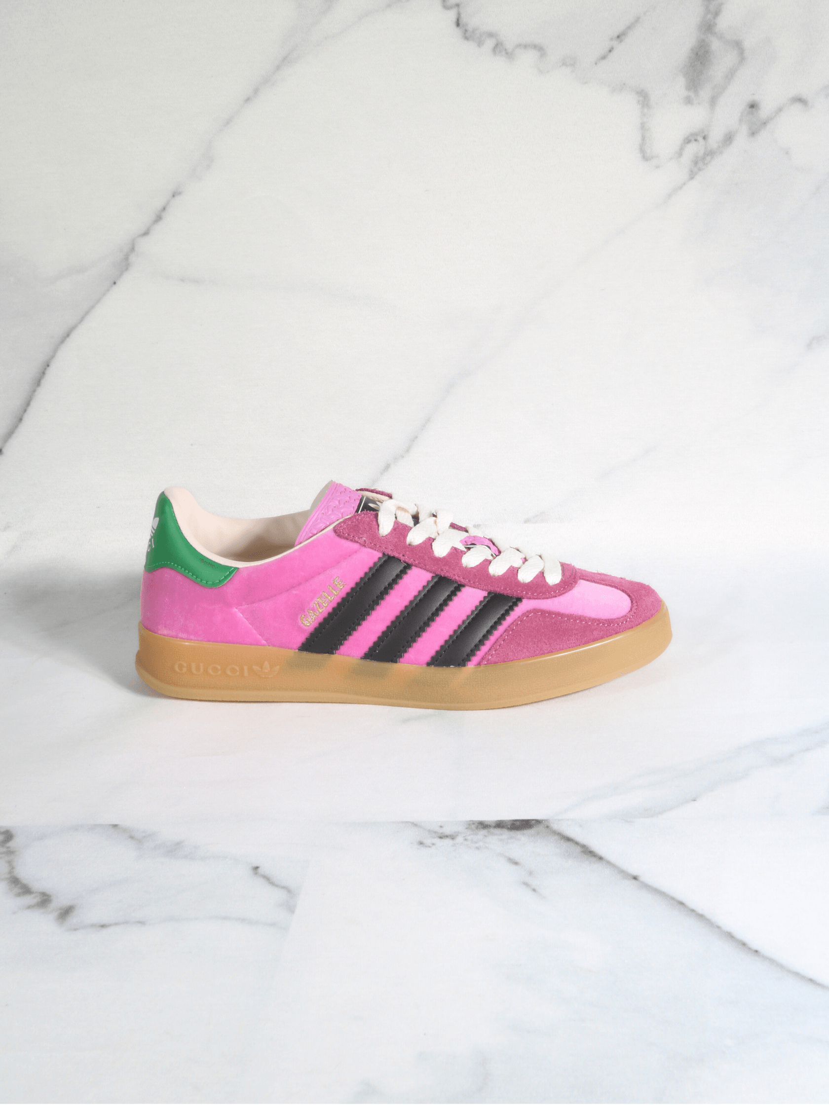 Tênis Gucci x Adidas Gazelle Rosa | Zivē Club