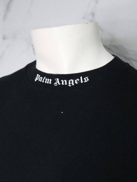 Camiseta Palm Angels Neckline Logo Preta | Zivē Club