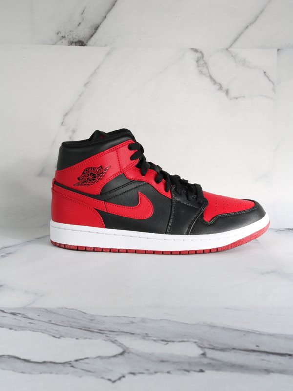NIKE / AIR JORDAN 1 MID_エア ジョーダン 1 MID/27.5cm/RED Tênis Nike Air Jordan 1 Mid Vermelho/Preto | Zivē Club