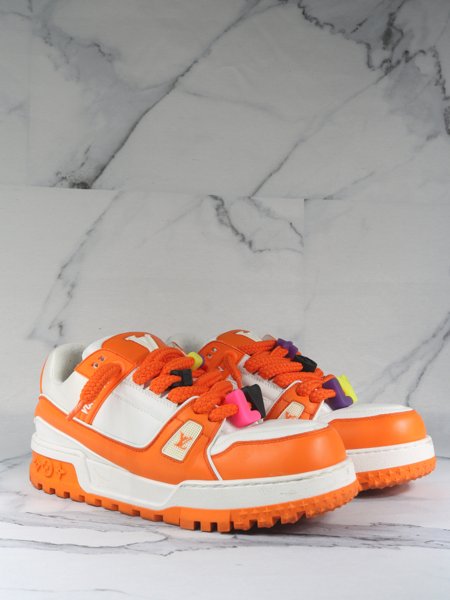 Tênis Louis Vuitton Trainer Maxi Laranja | Zivē Club