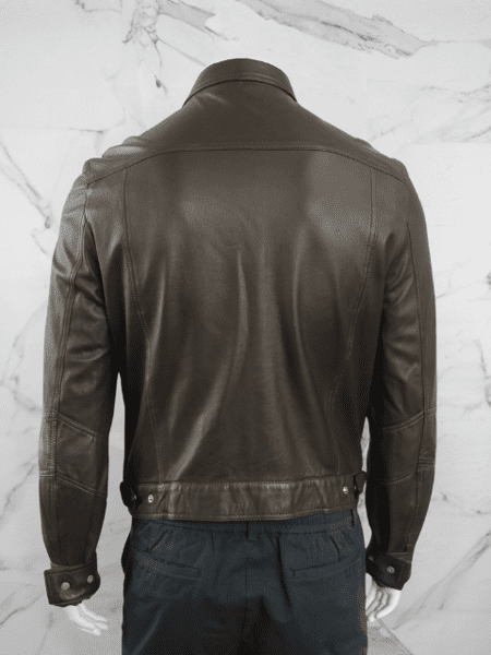 Jaqueta John John Couro Marrom Zivē Club