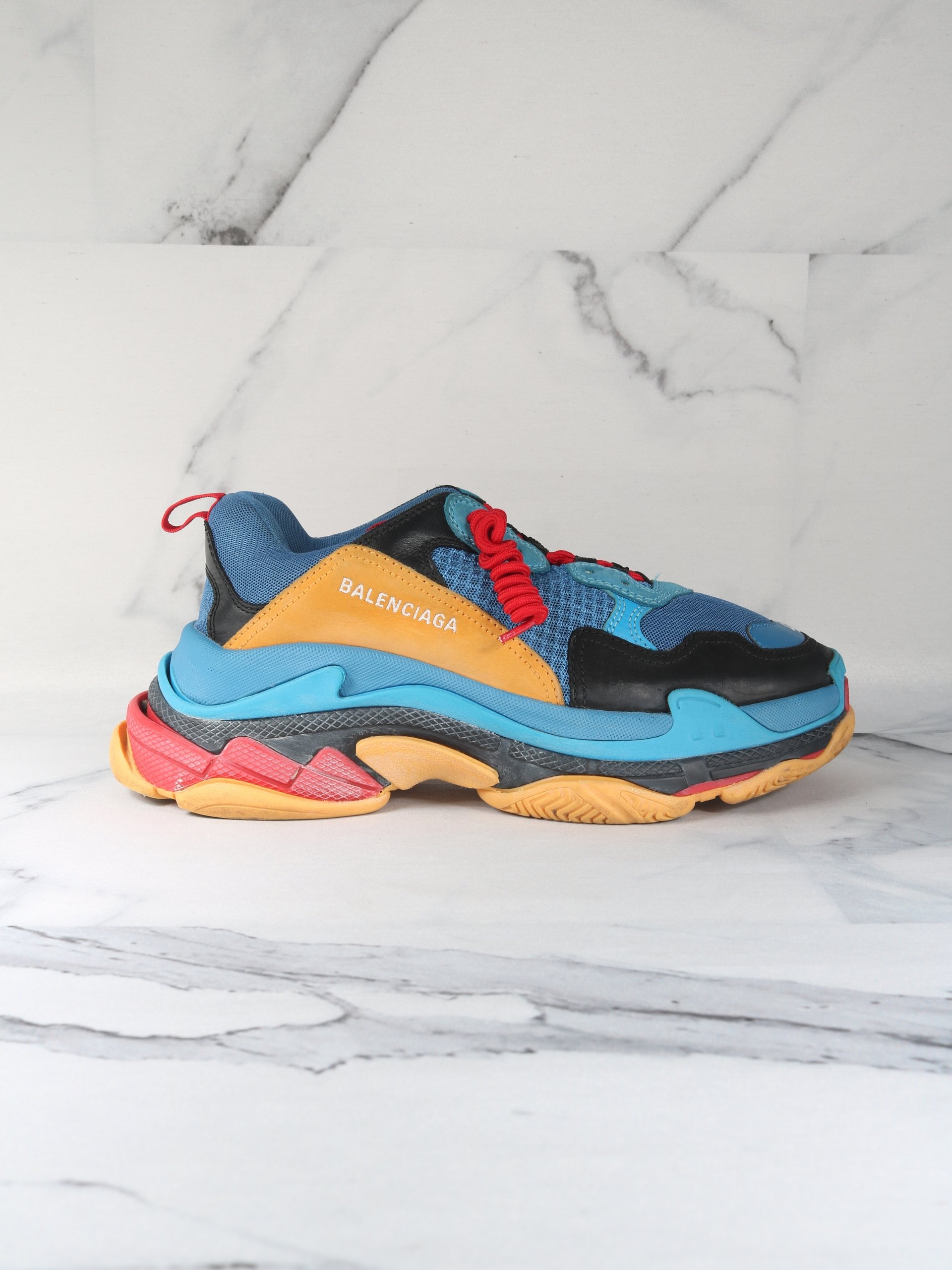 サ*】様 BALENCIAGA Tênis Balenciaga Triple S Azul | Zivē Club