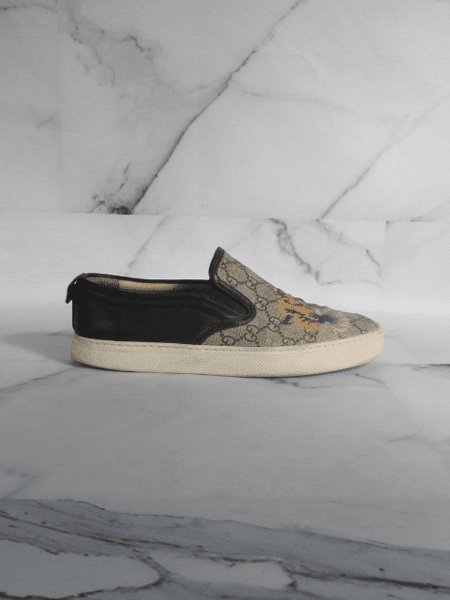 Tenis Slip On Gucci Tiger GG Monogram Preto Ziv Club