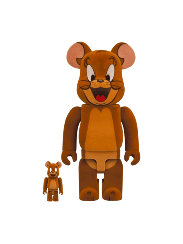 BE@RBRICK TOM & JERRY フロッキー Ver 100％&400 Bearbrick Tom & Jerry: Jerry Flocky 100% & 400% Set | Zivē Club