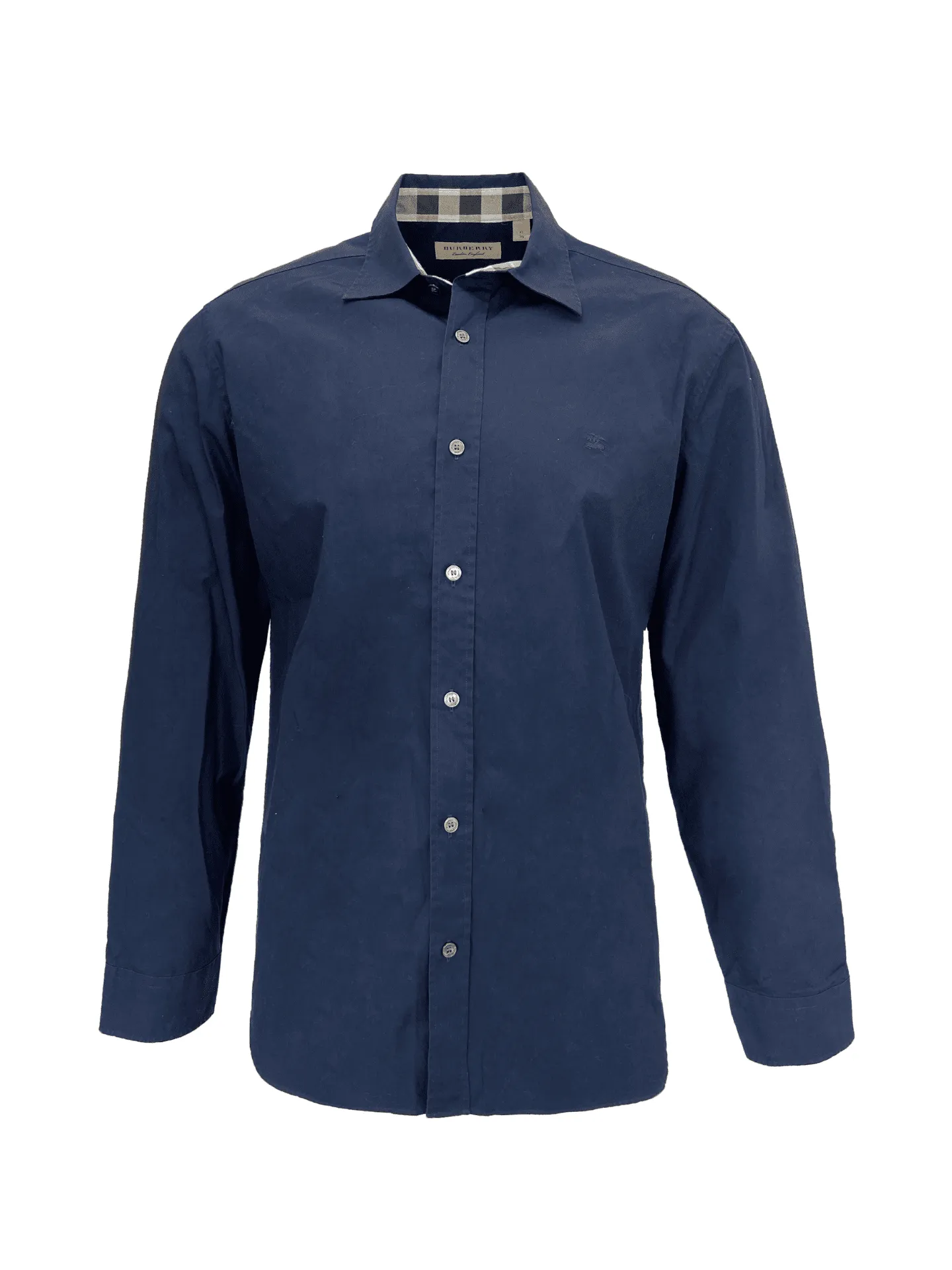 Camisa Social Burberry B sica Azul Marinho Ziv Club