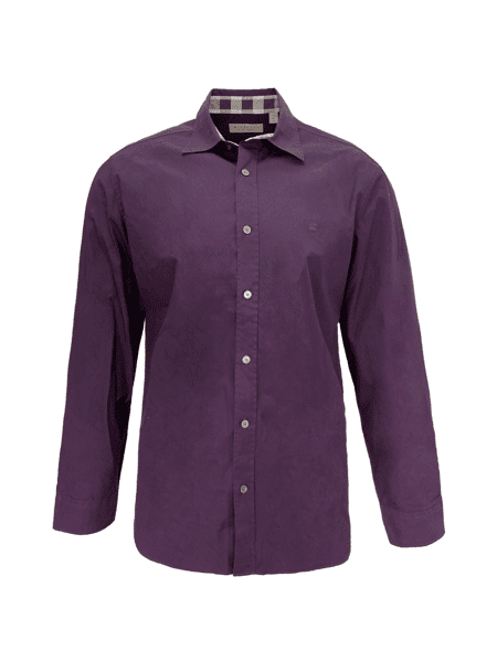 Camisa Social Burberry Basica Roxa Ziv Club