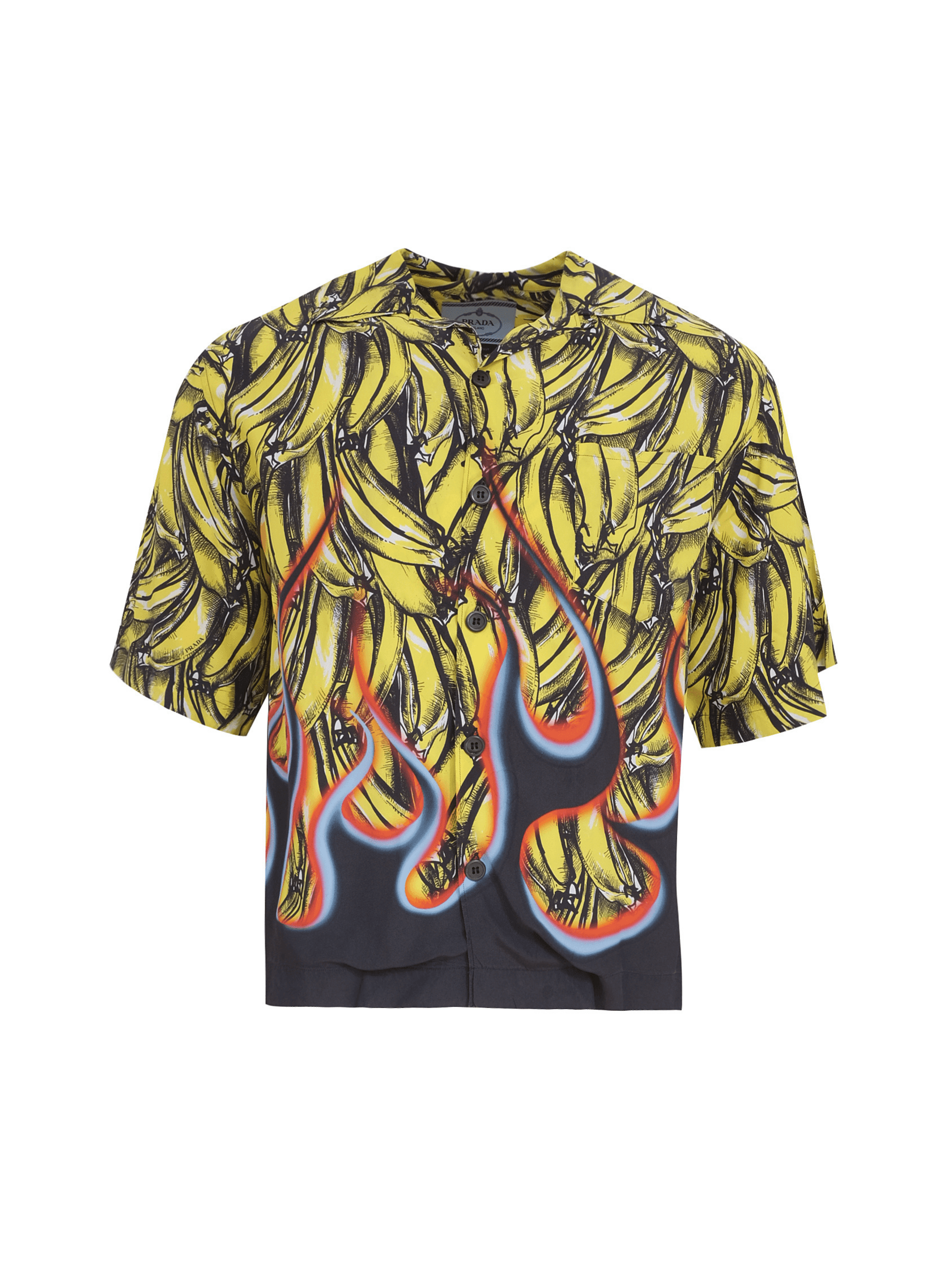 Camisa de Manga Curta Prada Banana e Flames | Zivē Club Camisa de Manga Curta Prada Banana e Flames | Zivē Club