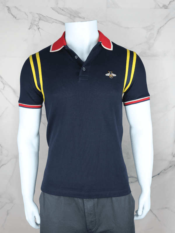 Camisa Gucci Polo Bee Azul Marinho | Zivē Club