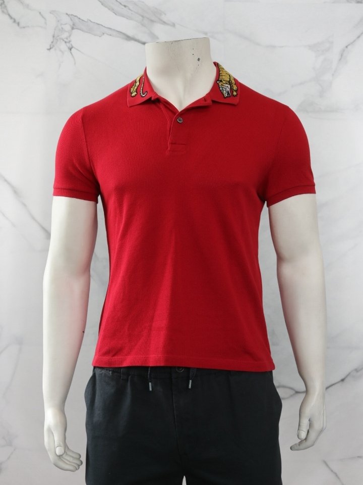 GUCCI☆ポロシャツ　JAGUAR Camisa Gucci Polo Panther Vermelha | Zivē Club