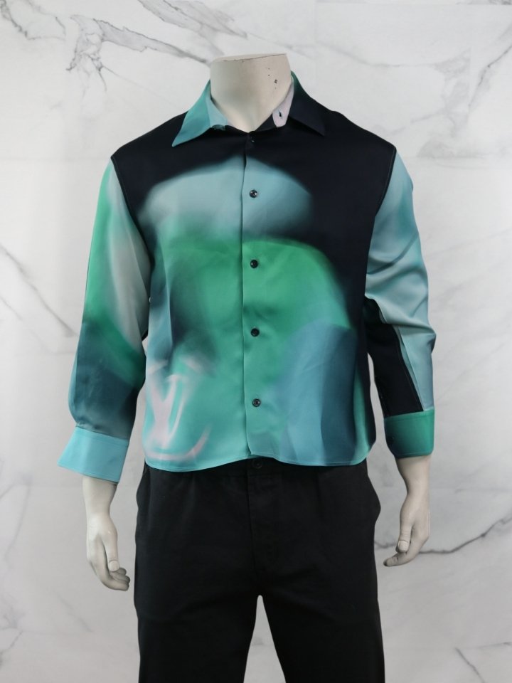 Camisa Louis Vuitton Degradê Azul e Verde | Zivē Club