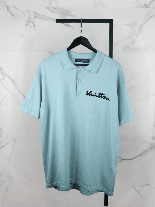 Camisa Louis Vuitton Polo Basic Logo Azul | Zivē Club