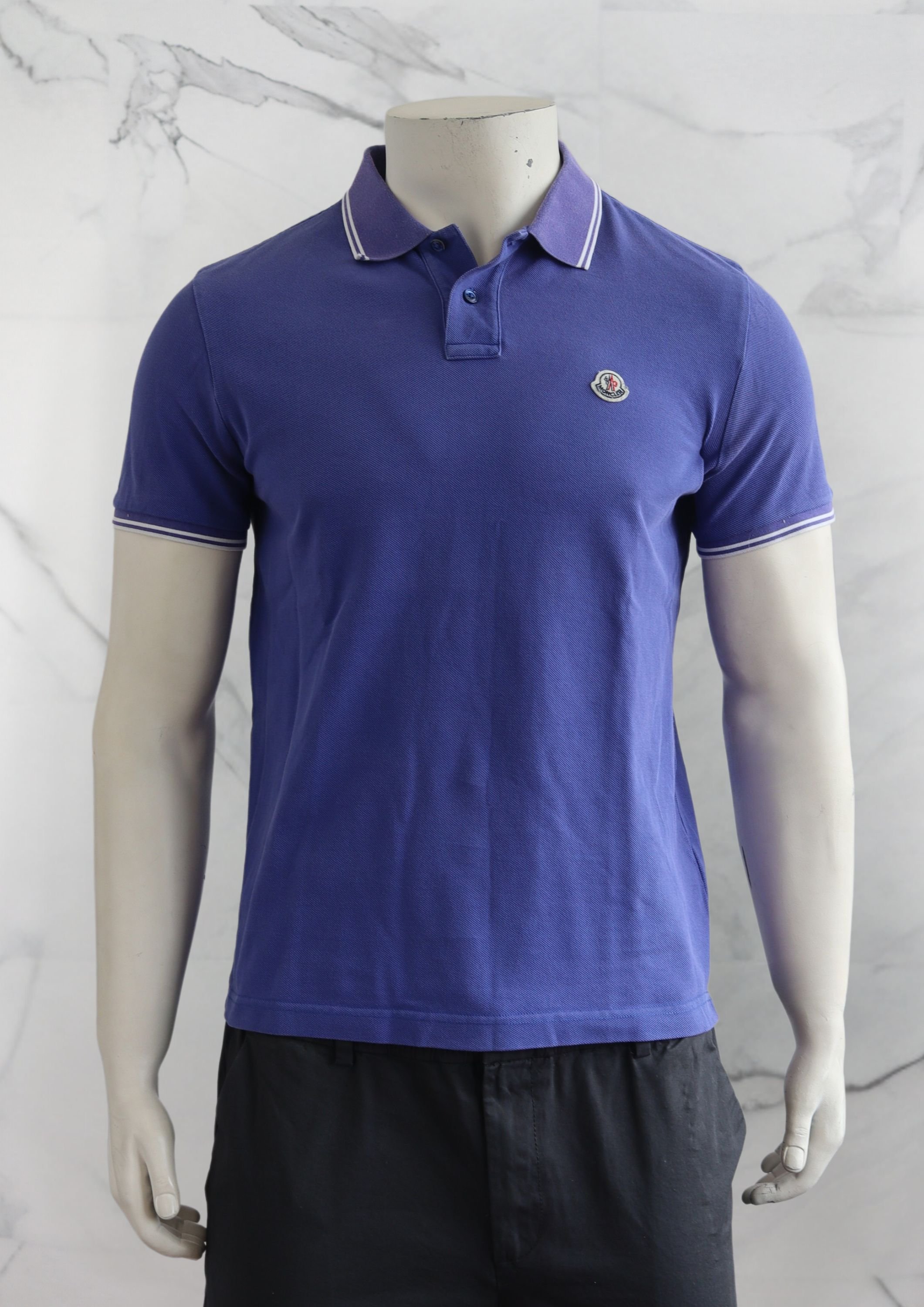 Camisa Polo Moncler Basic Azul | Zivē Club