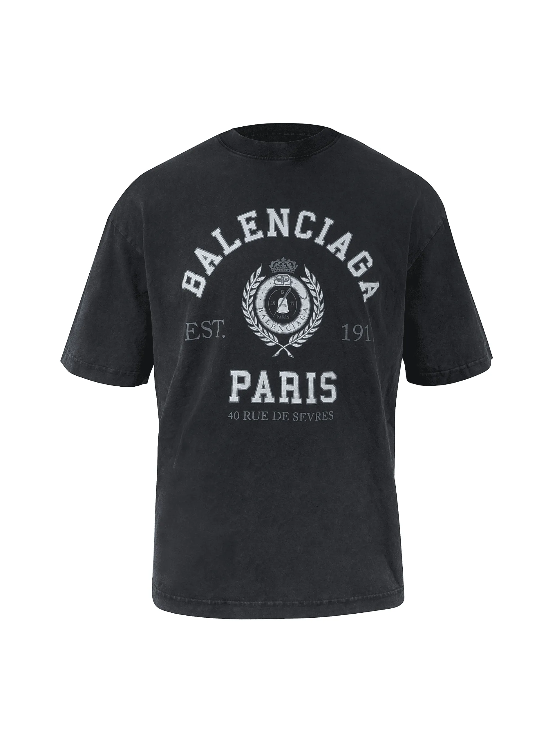 Camiseta Balenciaga College 1917 Paris Cinza Ziv Club