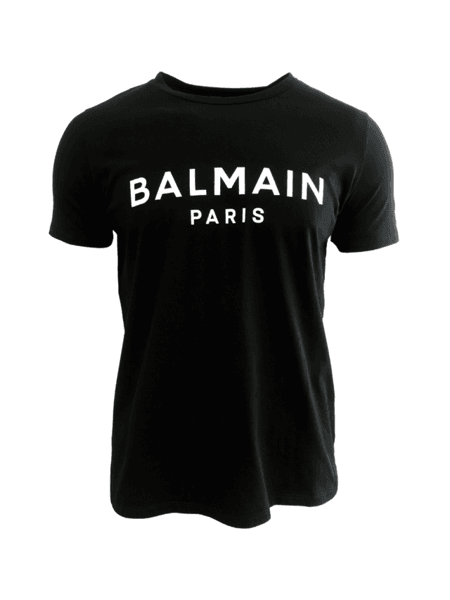トップス balmain Camiseta Balmain Logo Branca e Preta | Zivē Club
