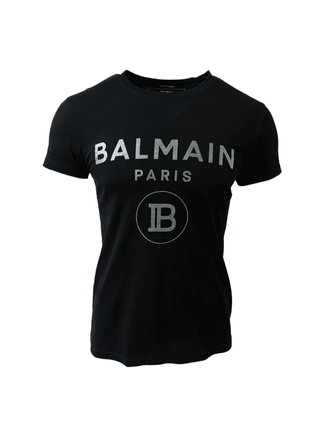 Camiseta Balmain Paris Logo Preta Zivē Club