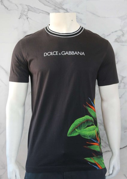 トップス DOLVE&GABBANA Camiseta Dolce & Gabbana Paradise Print Preta | Zivē Club