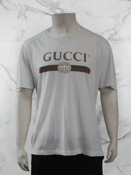 Camiseta Gucci Fake Logo Branca | Zivē Club