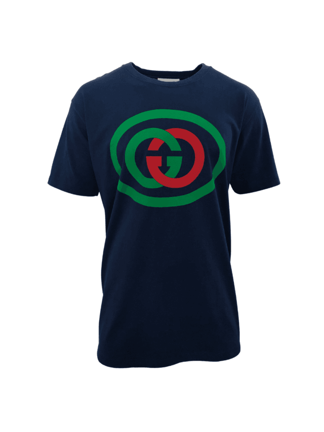 Camiseta Gucci Logo GG Azul Marinho | Zivē Club