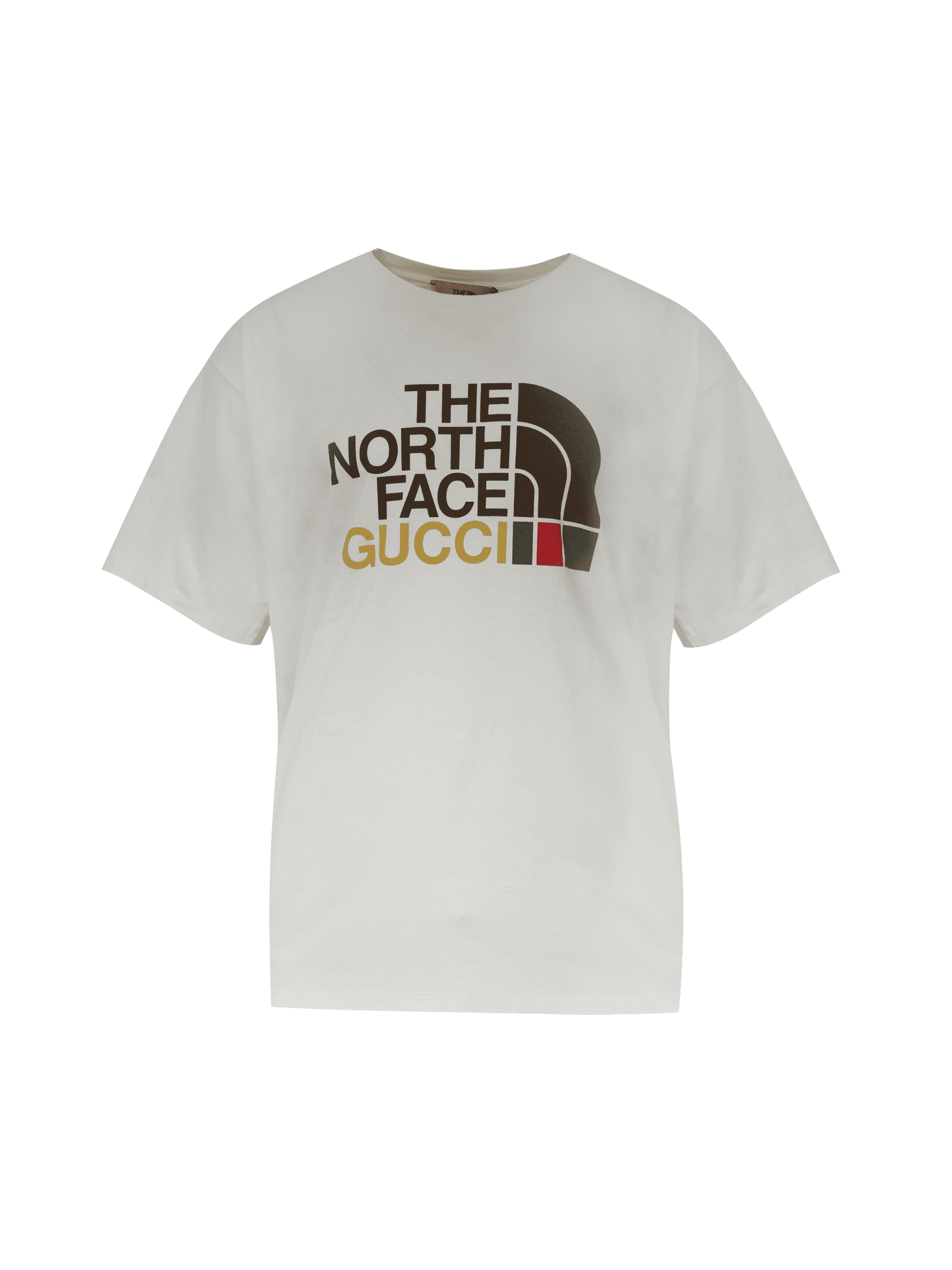 Camiseta Gucci x The North Face Logo Off-White