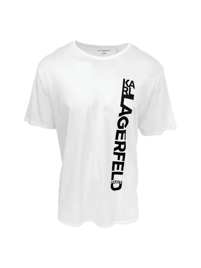 Karl Lagerfeld - Camiseta negra de algodón con maxi logo ikonic verde en silueta - BLS Fashion Karl Lagerfeld - Camiseta negra de algodón con maxi logo ikonic verde en silueta - BLS Fashion