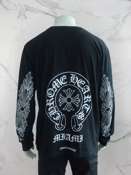 トップス CHROME HEARTS Camiseta Manga Longa Chrome Hearts Miami Preta | Zivē Club