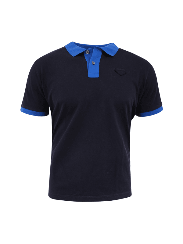 Camiseta Polo Prada Contraste Logo Azul Marinho | Zivē Club Camiseta Polo Prada Contraste Logo Azul Marinho | Zivē Club