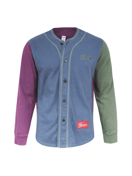 Supreme color blocked baseball top cheap