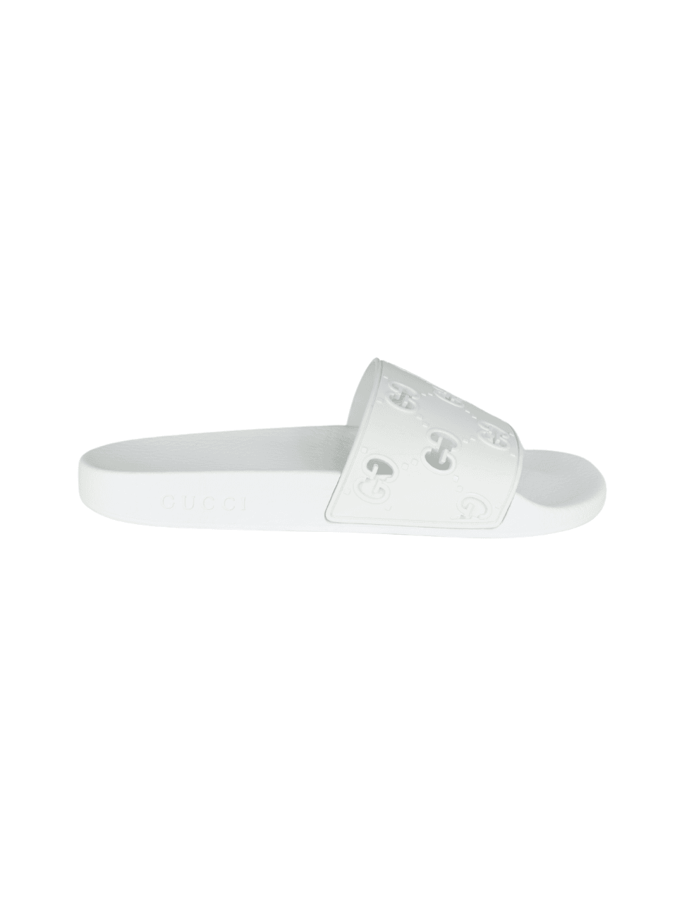 Chinelo Slide Gucci GG Monogram Branco | Zivē Club