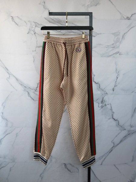 Conjunto Gucci Tracksuit Faixa Web Vinho e Bege | Zivē Club