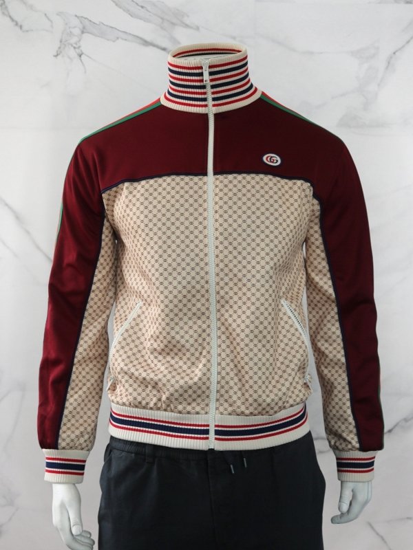 GUCCI ジャージ　milk Conjunto Gucci Tracksuit Faixa Web Vinho e Bege | Zivē Club