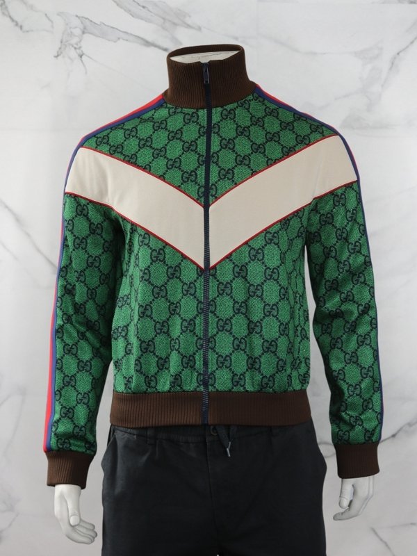 Jaqueta Gucci GG Monogram Web Verde | Zivē Club