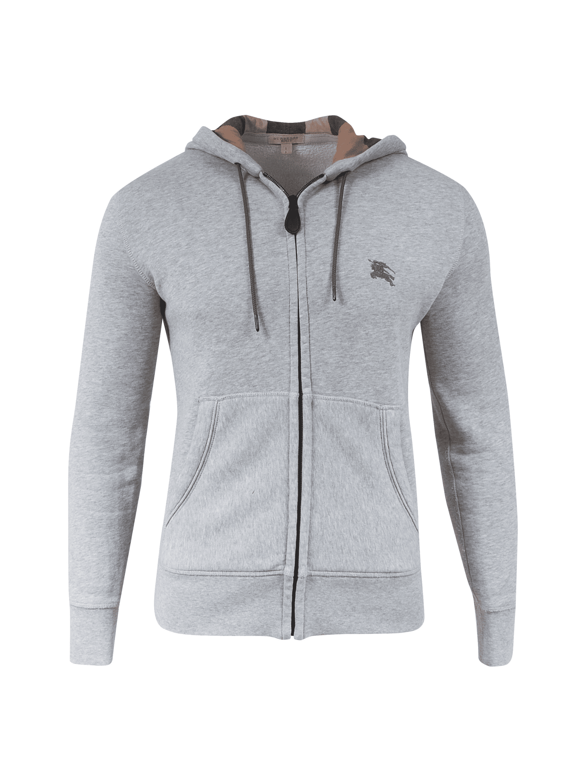 Moletom com Zíper Burberry Basic Logo Cinza | Zivē Club