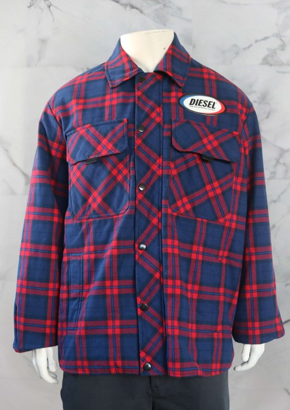 Jaqueta Diesel Logo-Patch J-Tanifer Xadrez | Zivē Club