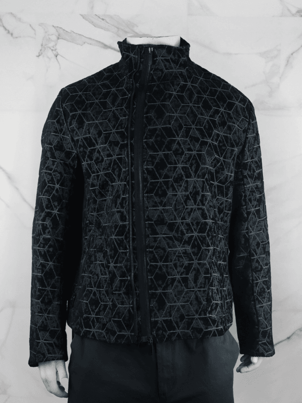 ジャケット・アウター EMPORIO ARMANI Asymmetric Tech Jacket Jaqueta Emporio Armani Asymmetrical Print Preta | Zivē Club