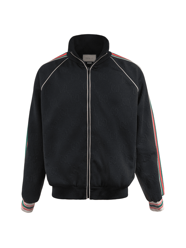 Jaqueta Gucci Web GG Jersey Preta | Zivē Club